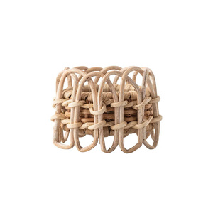 Anillos de Servilleta de Ratán Natural Tejidos a Mano, Decoración de Mesa Rústica Elegante, Accesorios de Comedor Boho, Venta al por Mayor OEM ODM - Product Image 2