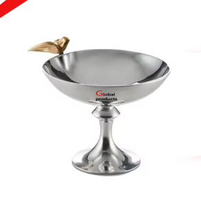 Cuenco para servir de acero inoxidable y metal con acabado plateado de aspecto brillante para restaurante y bar de hotel - Product Image 2
