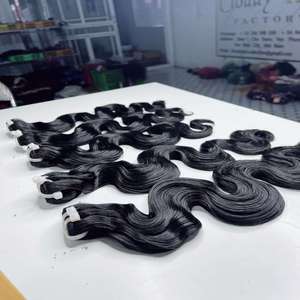 CDYHAIRVN Raw Human Hair <b>Body</b> <b>Wave</b> Natural Black Color Double Drawn Human Hair Extensions Directly Manufacturer From Vietnam - Product Image 2