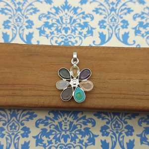 7 Chakra 925 colgante de plata esterlina joyas de piedras preciosas naturales precios al por mayor exportador joyería de plata hecha a mano - Product Image 4