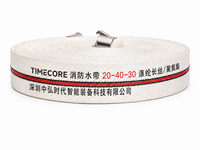 Tuyau d'incendie plat TIMECORE 40 mm 30 m 20 bars avec doublure en PU, tuyau de distribution d'eau haute pression pour pompe à incendie portable