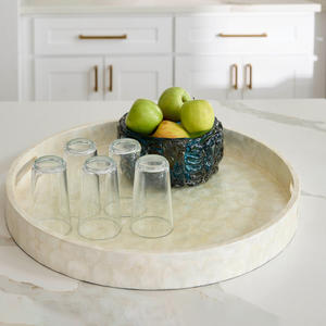 Hot deal Bandejas para servir nácar bandeja de concha de Capiz natural accesorio para el hogar de alta calidad - Product Image 4