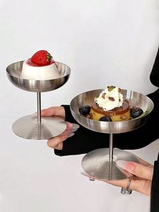 ชามแสดงไอศกรีมสแตนเลสสำหรับการนำเสนอขนมแบบมืออาชีพในร้านเบเกอรี่และปาร์ตี้ - Product Image 3