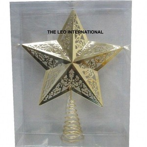 Fer métal étoile forme arbre de Noël Topper fantaisie Style fait à la main vente chaude plus haute qualité arbre de Noël Topper - Product Image 3