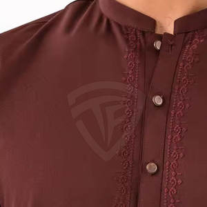 Hombres islámico Shalwar Kameez musulmán ropa tradicional diseño personalizado tela de algodón OEM suministro de fábrica - Product Image 6