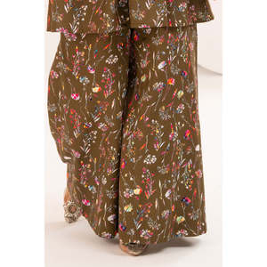 ชุดสูทผ้าวิสโคสพิมพ์ลายสไตล์โบโฮ 2 ชิ้น ระบายอากาศได้ดีและเอวยางยืด WNST-52005 - Product Image 4