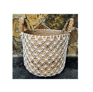 Cesta de fruta colgante de almacenamiento de macramé de diseñador, cestas decorativas creativas para decoración de sala de estar, accesorios para el hogar - Product Image 4