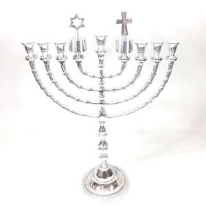 Décoration d'intérieur, Ménorah juive, Hanouka, couleur or, design luxueux très demandé, ménorah à 9 bras, porte-bougie, en solde - Product Image 2