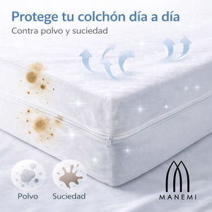 Coprimaterasso Bianco con Cerniera 'L' Aderente per Materassi Alti 30cm Lavabile in Lavatrice Cotone Traspirante Semplice Minimalista per Uso Domestico - Product Image 5