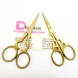 Gold Plasma Embroidery <b>Scissor</b> Stainless Steel Private Logo Embroidery <b>Scissors</b> Sharp Fine Pointed <b>Sewing</b> <b>Scissor</b> in Pakistan - Product Image 1