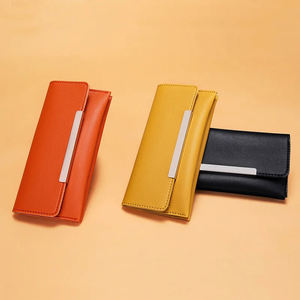 100% cuero de piel de vaca de gran capacidad de alta calidad al por mayor peso ligero mujeres Cartera de cuero embragues - Product Image 5