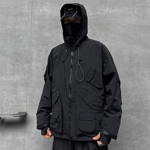 Veste matelassée décontractée avec logo personnalisé pour homme, épaisse et chaude, vêtements d'extérieur, col montant, fermeture éclair, veste coupe-vent pour la saison d'automne - Product Image 5