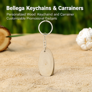 Portachiavi in Legno Personalizzato Bellegra e Moschettone, Gadget Promozionali Personalizzabili - Product Image 3