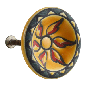 Boutons de tiroir arrondis en céramique de moutarde de qualité, poignées de commode, porte d'armoire, poignée d'armoire de cuisine - Product Image 5