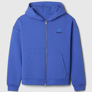 เสื้อฮู้ดทรงครอปของผู้ชายเสื้อฮู้ดสีพื้นน้ำหนักเบาเสื้อครอป - Product Image 1