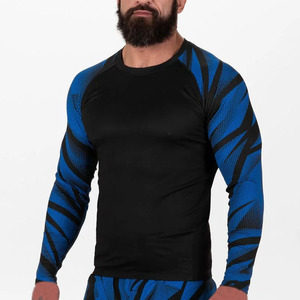 Unisex manga larga Rash Guard compresión diseño personalizado transpirable sublimación impreso venta al por mayor diseño personalizado Rash - Product Image 2