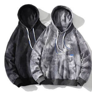 OEM Vente en gros Impression numérique personnalisée Hiver Acid Wash Sweat à capuche Coton/Polyester Pull polaire surdimensionné Sweatshirts à capuche pour hommes - Product Image 1