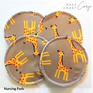 Liquidation 2 paires de petits chéris girafes tissu coton coussinets d'allaitement maternité tranche d'âge - Product Image 1