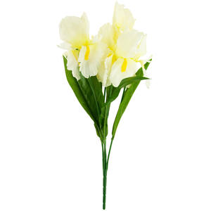 Ramo de Iris, 7 Piezas, Flores Artificiales de Seda Blanca Hechas a Mano, Iridiscentes de Estilo Natural Grande para Restaurantes y Bodas - Product Image 2