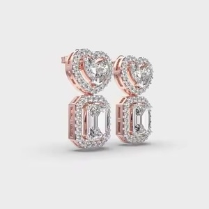 Direct From India Most Selling Delicate Heart Diamond <b>Earrings</b> Coordinated Jewelry for Bridesmaids or Maid of Honor - Product Image 4