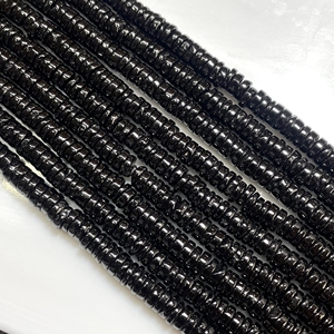 Cuentas de forma de nivel liso de espinela negra Cuentas de nivel liso de espinela negra natural de buena calidad - Product Image 3