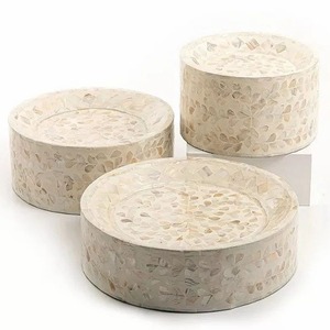 Base para Pastel de Concha de Capiz Hecha a Mano con Incrustaciones de Nácar, para Decoración de Ramadán y Eid, Venta al por Mayor de Fábrica - Product Image 4