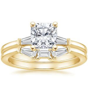 Ensemble d'alliances en or 10 carats pour femmes élégantes, pierre de diamant cultivée en laboratoire pour fiançailles, anniversaire, mignon et intemporel - Product Image 5