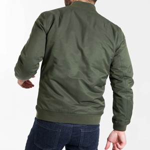 Sports Style Bomber <b>Coat</b> <b>Zipper</b> Long Sleeve Jacket Men's Bomber Jacket Wholesale Low Price Best Manufacture Bomber Jacket - Product Image 3