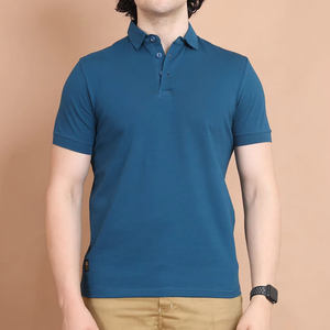 Camiseta informal para hombre para Polo de secado rápido transpirable verano 45% algodón 55% poliéster diseño Original abotonado para Polo liso teñido - Product Image 1