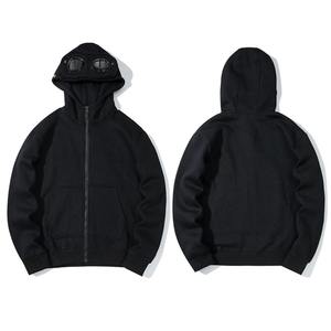 Otoño Invierno nueva moda Sudadera con capucha hombres Color sólido pulóver suelta Casual sudadera High Street cremallera hasta abrigos Vintage - Product Image 4