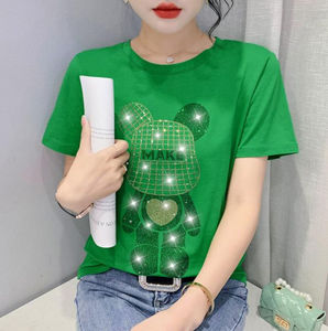 <b>Women</b> <b>Sequin</b> Rhinestone T Shirts Bling Diamond Sparkly <b>Tops</b> Y2K Streetwear Clubwear Graphic Fashion Tees - Product Image 4