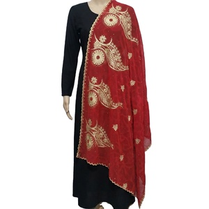 Lot de 12 châles hijab en mousseline africaine pour femmes, broderie florale et strass, doux, légers et respirants, pour l'été, l'extérieur ou le quotidien - Product Image 1