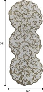 Christmas Decorative and Leaves Design Beaded <b>Runner</b> Placemat <b>Dining</b> <b>Table</b> Fancy Mat Handmade Decorative <b>Runners</b> for Wedding - Product Image 6