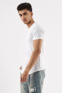 Camiseta de algodón 100% de alta calidad para hombre, estilo Formal fresco de verano con impresión de logotipo personalizado, venta al por mayor, fábrica en blanco - Product Image 3