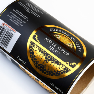 Custom 3d Varnish <strong>Gold</strong> Foil Food Jar Bottle Packaging <strong>Labels</strong> Digital Printing Jam Raised Logo Stickers Seasoning Honey <strong>Label</strong> - Product Image 5