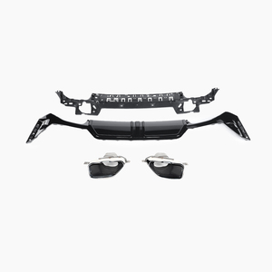 ABS Gloss Black MP Style Dual Side Quad Outlet LCI Rear <strong>Diffuser</strong> for BMW LCI G20 - Product Image 1