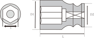 OEM Custom Logo 3/4 Inch Drive Impact Socket Cr-Mo Steel 6 Point Hex Head Heavy Duty Pneumatic Tool <b>Accessories</b> DIY Black - Product Image 3