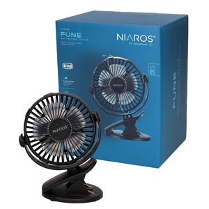 Mini ventilatore da tavolo con clip, nero, 3W, 13cm (Niaros 300010032) - Product Image 2