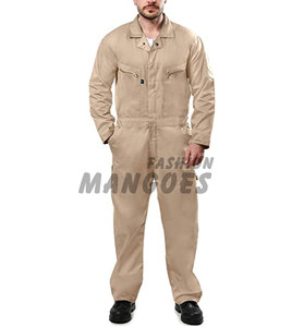 Premium Quality Cotton Blend Long Sleeve Unisex Coverall Customized Color Logo Silk Screen Printed Adult Genuine Leather - Product Image 4