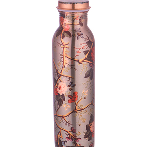 High Quality Pure Meena Printed Copper Water Bottle in Different Styles with Premium Packaging Made in India - Product Image 1