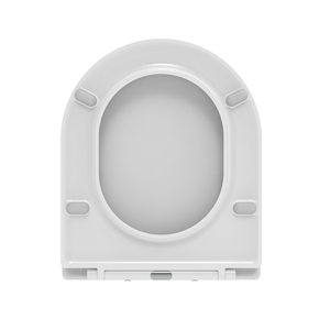 Couvre-siège de toilette blanc brillant thermoformé à fermeture douce - Product Image 6