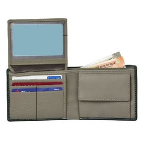 กระเป๋าสตางค์หนังแท้คุณภาพพรีเมียมสำหรับผู้ชาย งานแฮนด์เมด พร้อมซับในโพลีเอสเตอร์ ช่องใส่บัตรด้านหน้า คุณสมบัติสำหรับการเดินทาง - Product Image 3