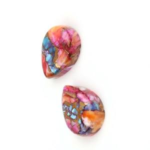 Piedras preciosas sueltas en forma de pera de 12x16mm de la mejor calidad, cabujón turquesa de cobre púrpura naranja para fabricación de joyas al por mayor - Product Image 2