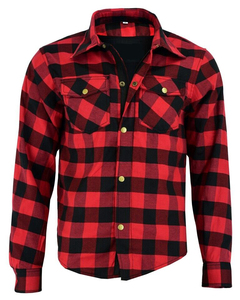 เสื้อเชิ้ตผ้าฟลานเนลผสมคอตตอน ระบายอากาศได้ดี สีแดง/ดำ สำหรับผู้ชายและผู้หญิง รุ่น TIGHTERFIT ปี 2026 เหมาะสำหรับฤดูหนาว/ฤดูร้อน มีซับใน ไซส์พลัส สำหรับขี่มอเตอร์ไซค์สไตล์คาเฟ่เรเซอร์ - Product Image 5