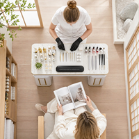 Tables et chaises professionnelles pour ongles, ensembles de luxe pour salon de beauté, table de manucure blanche
