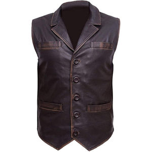 Nouveauté Gilet en cuir de haute qualité pour hommes Design personnalisé Couleur personnalisée Gilet en cuir de qualité supérieure Anti-rides pour l'hiver - Product Image 2