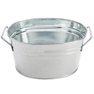 Jardinière de fleurs de forme ovale en fer galvanisé avec poignée pour décoration intérieure et extérieure Pot de plantes fait à la main - Product Image 2