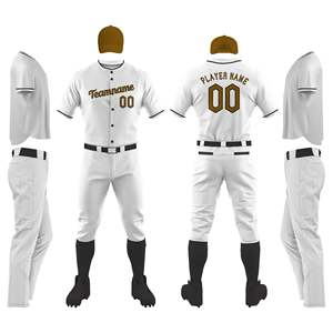 Nouvelle arrivée uniforme de baseball personnalisé avec logo d'équipe pour les jeunes et les adultes 100% polyester uniforme de baseball au design personnalisé - Product Image 3