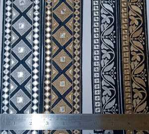 Fleurs sur mesure brodées en or et blanc broderie de couleur dans la conception de fleurs à des fins diverses dans différentes tailles - Product Image 5