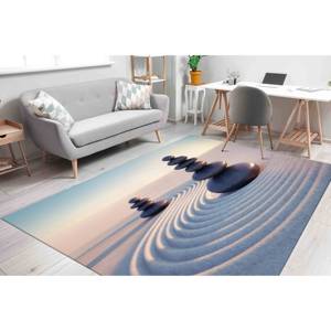 Tapis Zen Stones, style minimaliste moderne, chenille, décoration de salon, tapis imprimé 3D japonais, tapis en velours - Product Image 3